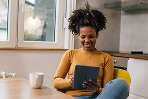 Woman using Tablet